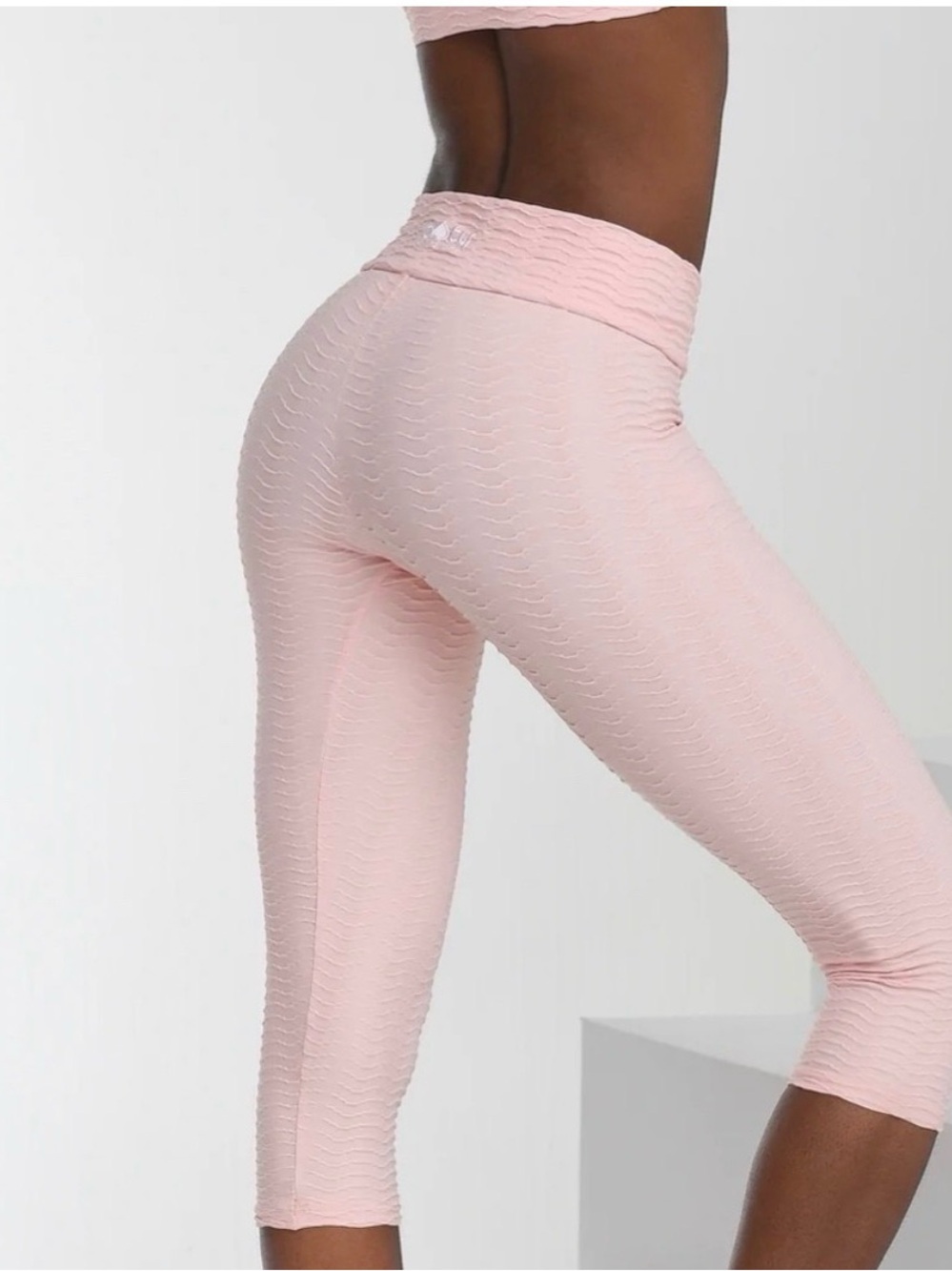 Booty by Brabants Pink Textured High-Waist Leggings